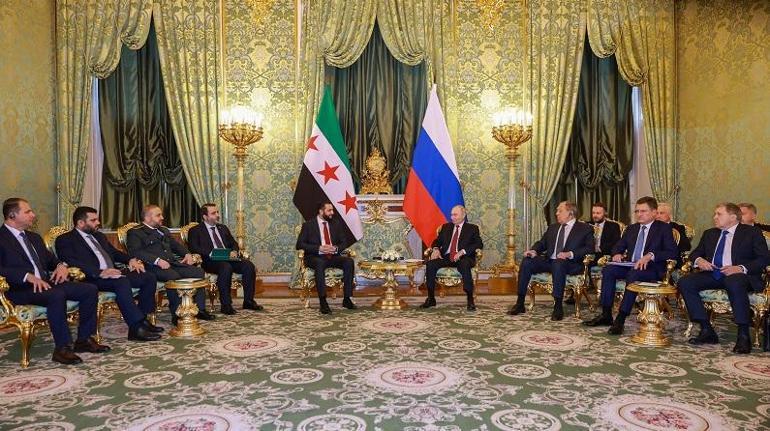 Rusya Devlet Başkanı Putin ile Suriye Cumhurbaşkanı Şara, Moskova’da görüştü