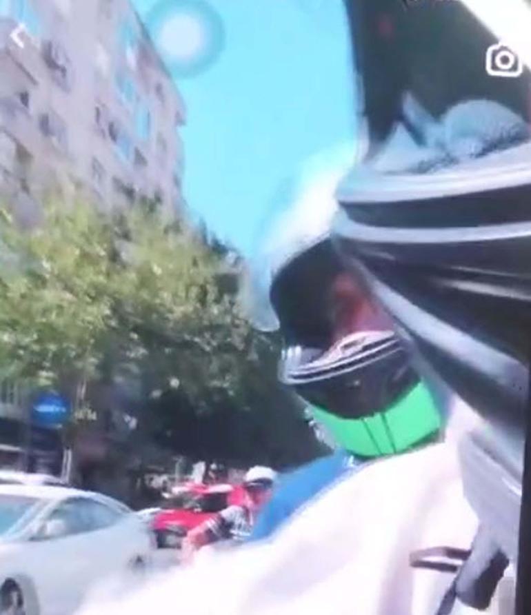 Motosikletiyle vatandaşları korkutarak kayda alan şüpheliye gözaltı