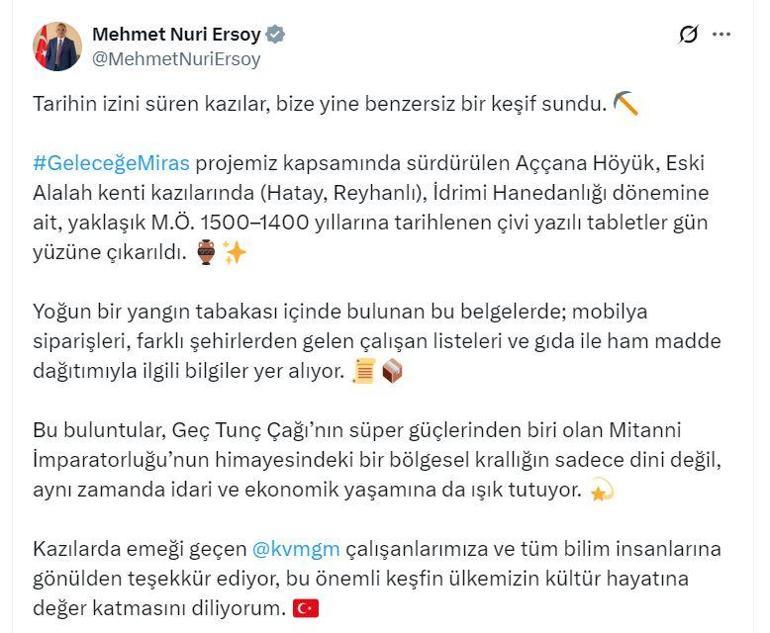 Hatayda çivi yazılı tabletler gün yüzüne çıkarıldı