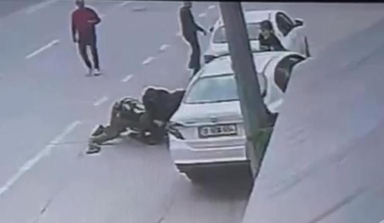 Drift atarken yakalandı, polise saldırıp silahını almaya çalıştı; o anlar kamerada