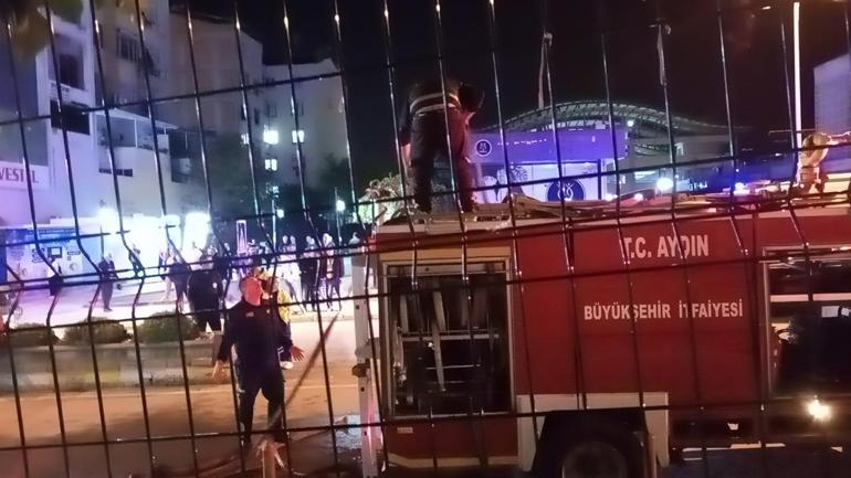 Aydın’da okul kantininde çıkan yangın büyümeden söndürüldü