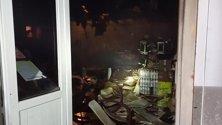 Aydın’da okul kantininde çıkan yangın büyümeden söndürüldü