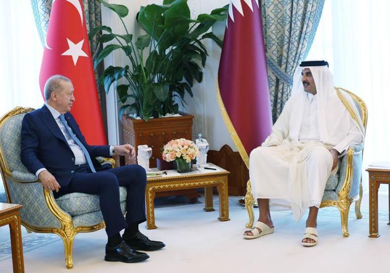 Cumhurbaşkanı Erdoğan, Katar Emiri Al Sani ile görüştü