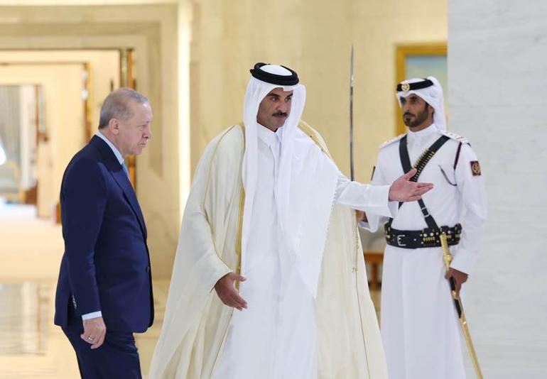 Cumhurbaşkanı Erdoğan, Katar Emiri Al Sani ile görüştü