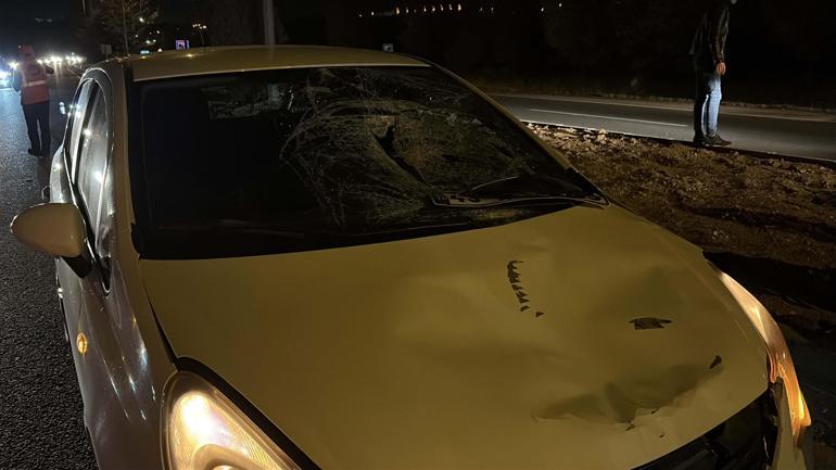 Otomobilin çarptığı yaya yaralandı, sürücü gözyaşlarına boğuldu