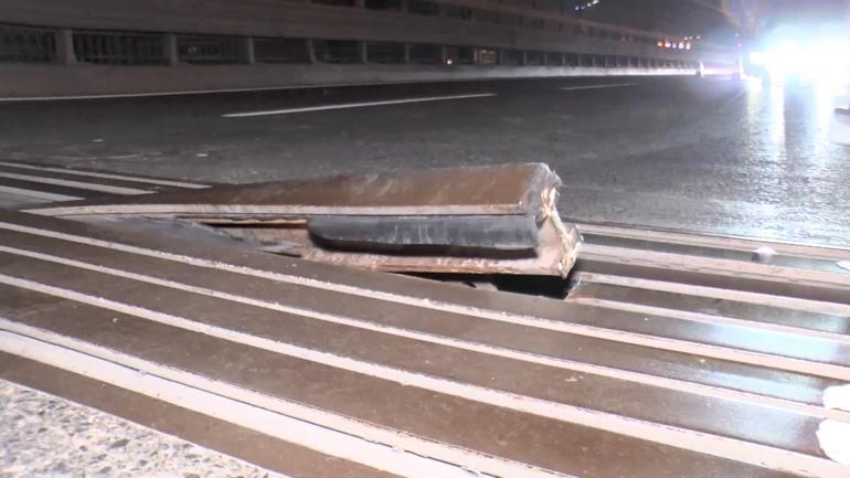 Bayrampaşada viyadüğün genleşme derzi koptu: 2 yaralı