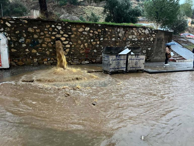 Aydın’da sağanak etkili oldu, sele kapılan 15 büyükbaş kurtarıldı; o anlar kamerada