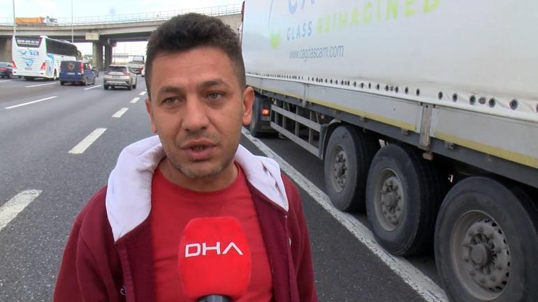 Sancaktepede otoyolda otomobil TIRın altında kaldı