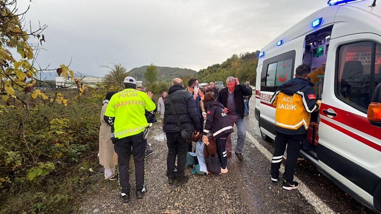 İşçi servis midibüsü devrildi: 1 ölü, 19 yaralı