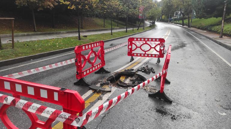 Şişlide yolda çökme meydana geldi, Beşiktaşta toprak kaydı