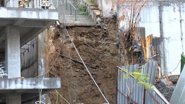 Şişlide yolda çökme meydana geldi, Beşiktaşta toprak kaydı