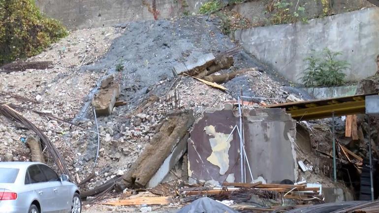 Şişlide yolda çökme meydana geldi, Beşiktaşta toprak kaydı