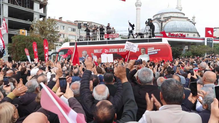 Özgür Özel Çağlayandaki İstanbul Adalet Sarayı önünde konuşma yaptı