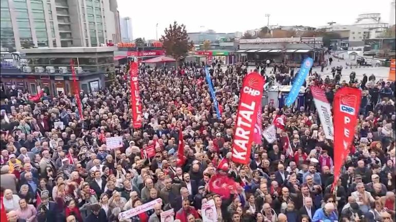 Özgür Özel Çağlayandaki İstanbul Adalet Sarayı önünde konuşma yaptı
