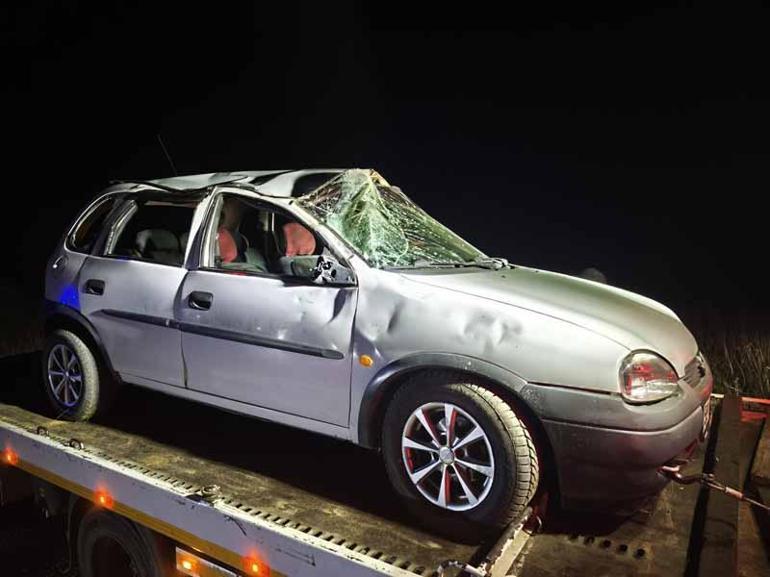 Yoldan çıkan otomobil takla attı: 2 yaralı