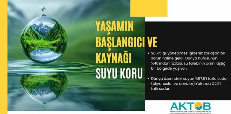 Her odada 1,5 ton su tüketilen otellere su tasarrufu projesi