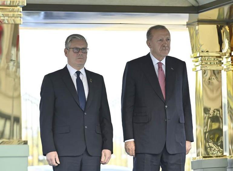 Cumhurbaşkanı Erdoğan, Birleşik Krallık Başbakanı Starmerı resmi törenle karşıladı