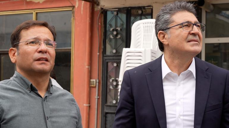 Sındırgı’da 6.1’lik depremde yıkılan ve hasar gören binalar havadan görüntülendi