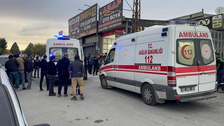 Konyada oto boyama atölyesine pompalı saldırı: 12 yaralı