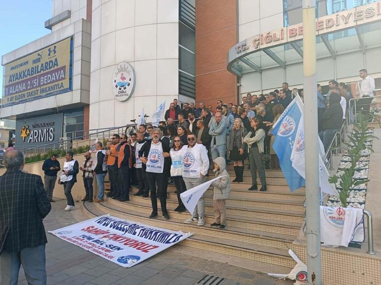 Çiğli Belediyesinde memurlar eylemde
