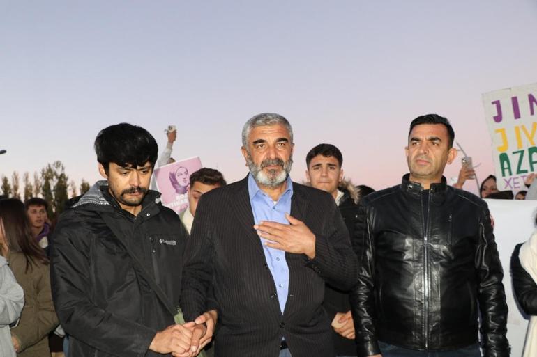 Öğrencilerin Rojin için başlattıkları eyleme acılı baba Kabaiş de destek verdi