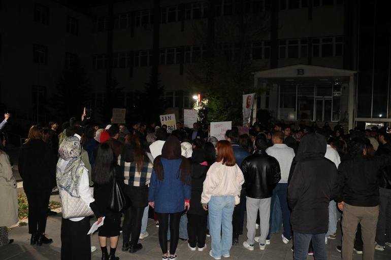 Öğrencilerin Rojin için başlattıkları eyleme acılı baba Kabaiş de destek verdi