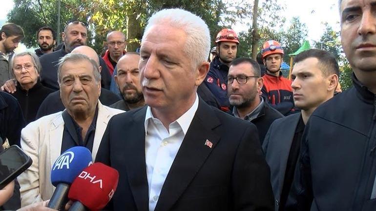 Vali Gül Kartal’da kolonlarındaki çatlaklar nedeniyle tahliye edilen binada inceleme yaptı