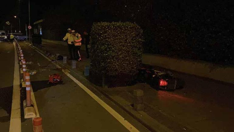 Motosiklet yolun karşısına geçmek isteyen yayaya çarptı; 3 yaralı