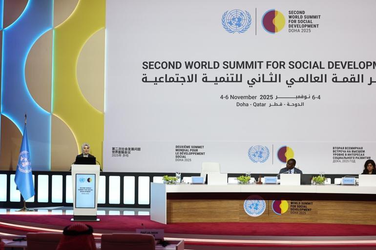 Bakan Göktaş, 2’nci Dünya Sosyal Kalkınma Zirvesi genel kuruluna hitap etti