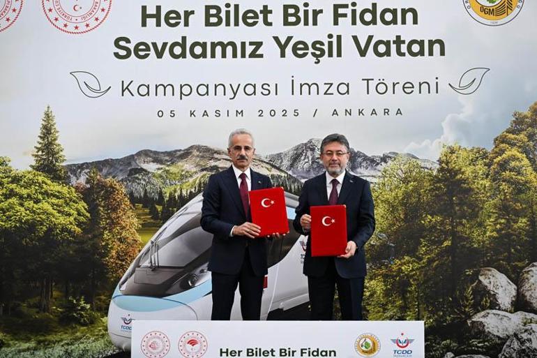 Hızlı trenle seyahat eden her yolcu adına bir fidan dikilecek