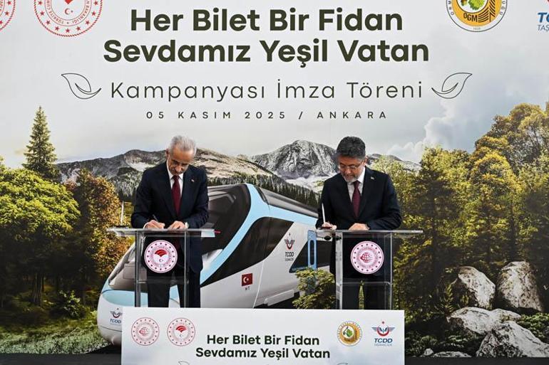 Hızlı trenle seyahat eden her yolcu adına bir fidan dikilecek