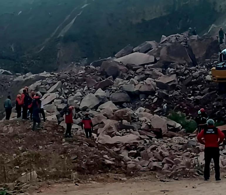 Orduda taş ocağında göçük meydana geldi; 1 işçinin cansız bedenine ulaşıldı