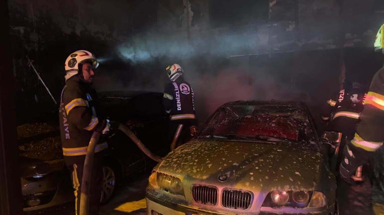 Oto galeri kundakladı; 5 otomobil hasar gördü