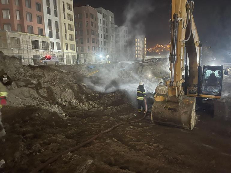 Hatay’da alt yapı çalışmasında hasar gören doğalgaz borusu alev aldı: 2 yaralı