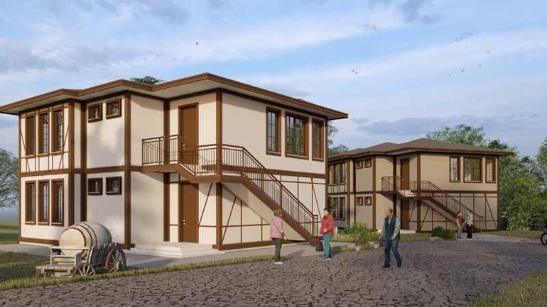 Karabükteki yangında köyünü terk etmek istememişti; Bakan Kurum ile birlikte temel attı