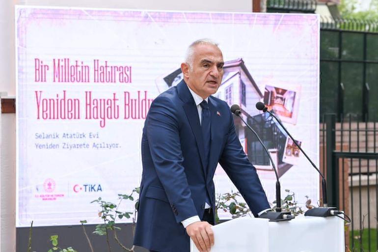 Restore edilen Atatürkün Selanikte doğduğu ev, Bakan Ersoyun katıldığı törenle açıldı