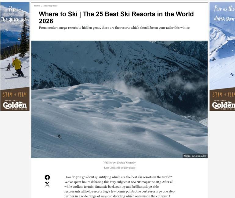 Erciyes, dünyanın en iyi 25 kayak merkezi arasında yer aldı