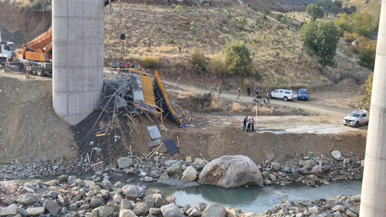 Diyarbakırda viyadük inşaatında iskele çöktü; 4 ölü, 1 yaralı