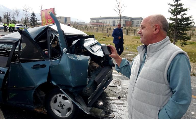 Freni boşalan kamyon zincirleme kazaya neden oldu: 2 yaralı