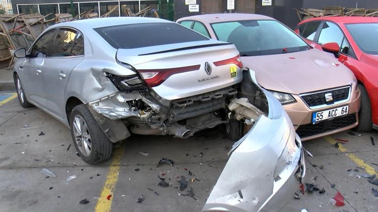 Bahçelievlerde 9 araca çarpan cip 5 metreden boşluğa düştü; sürücü yaralandı