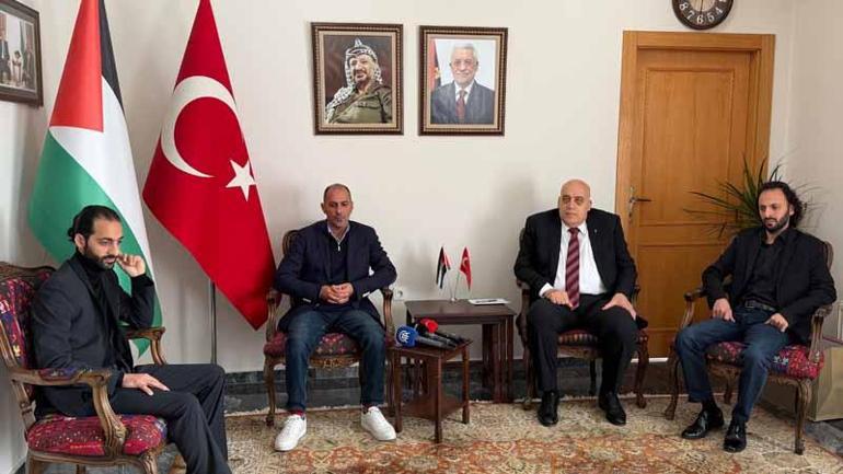 Le Trio Joubran müzik grubu, Filistin Ankara Büyükelçisi Jaishi ziyaret ett