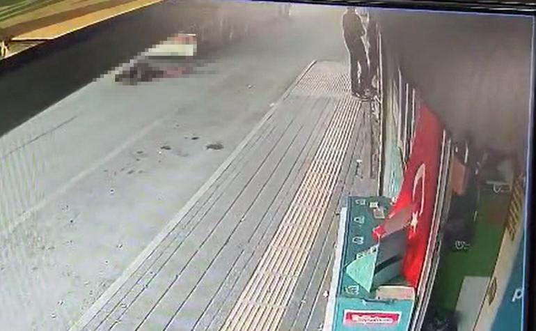 Yolun karşısına geçmek isterken kamyon çarpan kişi öldü; kaza kamerada