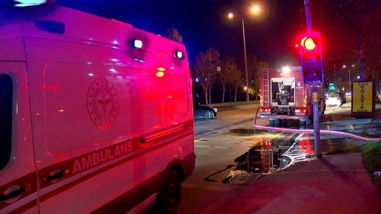 Başakşehirde işçilerin ısınmak için yaktığı soba yangına neden oldu