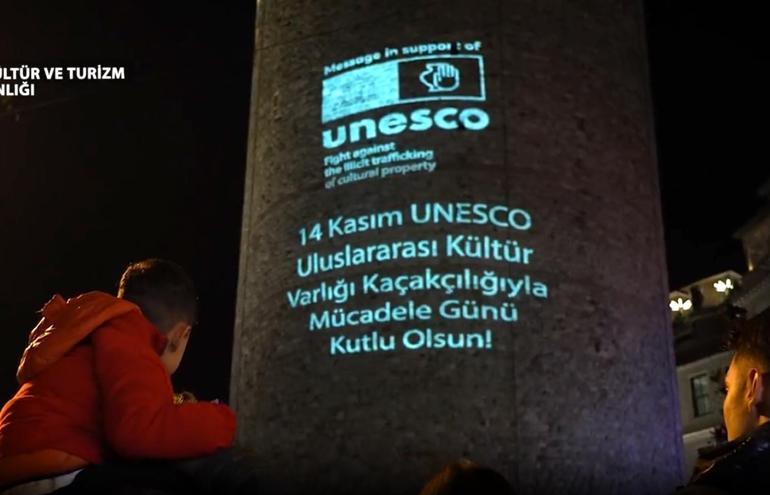 Galata Kulesinde kültür varlığı kaçakçılığına karşı farkındalık mesajı