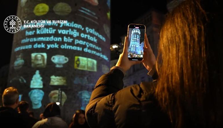 Galata Kulesinde kültür varlığı kaçakçılığına karşı farkındalık mesajı