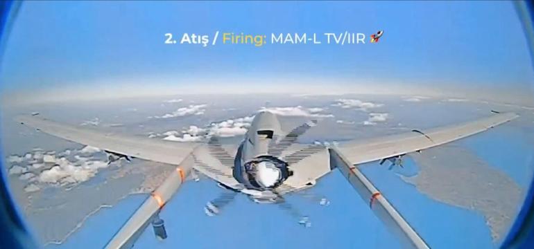 Bayraktar TB3, MAM-L IIR ile hedefi tam isabetle vurdu