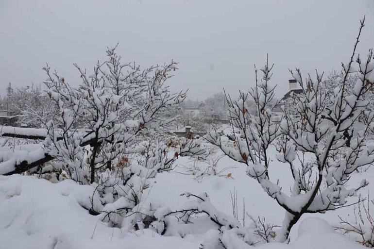 Kayseride kar yağışı