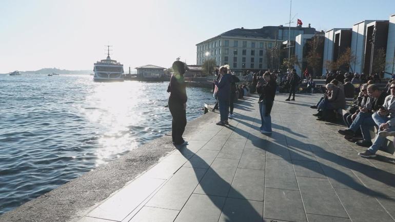 İstanbul’da ara tatil biterken güneşli havayı fırsat bilenler sahilleri doldurdu