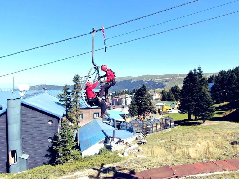 JAK ekiplerinden teleferik tatbikatı