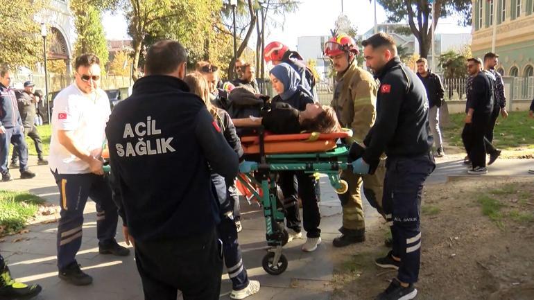 Beyoğlu’nda tramvayın motosiklete çarpma anı kamerada